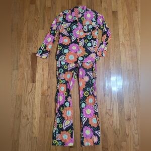 Vera Bradley Pajama Set, Women's XS, Ziggy Zenias Print, Cotton